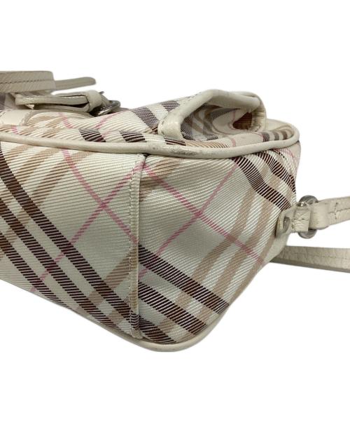 BURBERRY BLUE LABEL（バーバリーロンドンブルーレーベル）BURBERRY BLUE LABEL (バーバリーロンドンブルーレーベル) ショルダーバッグ ピンク×ホワイトの古着・服飾アイテム
