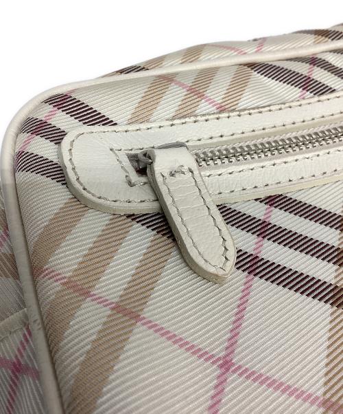 BURBERRY BLUE LABEL（バーバリーロンドンブルーレーベル）BURBERRY BLUE LABEL (バーバリーロンドンブルーレーベル) ショルダーバッグ ピンク×ホワイトの古着・服飾アイテム