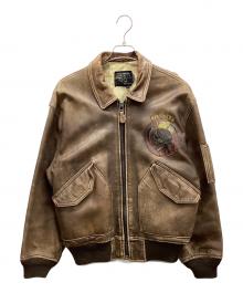 FLYERS（フライヤーズ）の古着「レザージャケット」｜ブラウン