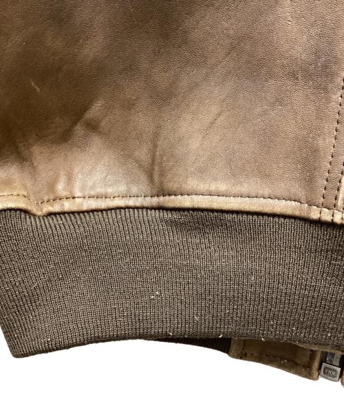 FLYERS（フライヤーズ）FLYERS (フライヤーズ) レザージャケット ブラウン サイズ:Mの古着・服飾アイテム