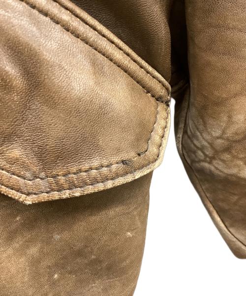 FLYERS（フライヤーズ）FLYERS (フライヤーズ) レザージャケット ブラウン サイズ:Mの古着・服飾アイテム