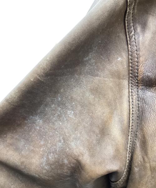 FLYERS（フライヤーズ）FLYERS (フライヤーズ) レザージャケット ブラウン サイズ:Mの古着・服飾アイテム