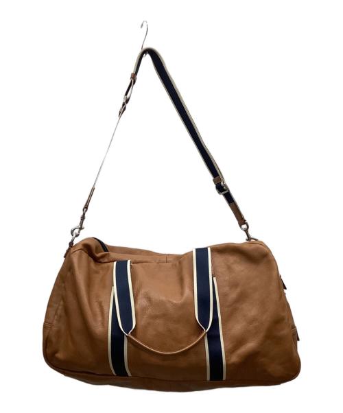 COACH（コーチ）COACH (コーチ) ボストンバッグ ブラウン×ネイビーの古着・服飾アイテム