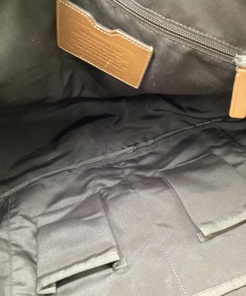 COACH（コーチ）COACH (コーチ) ボストンバッグ ブラウン×ネイビーの古着・服飾アイテム
