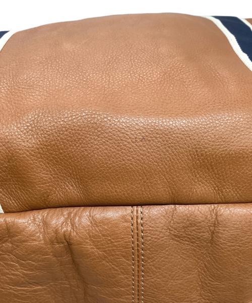 COACH（コーチ）COACH (コーチ) ボストンバッグ ブラウン×ネイビーの古着・服飾アイテム