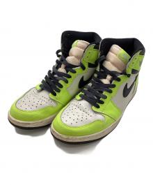 NIKE（ナイキ）の古着「Air Jordan 1 High OG "Volt/Visionaire"」｜グリーン×ホワイト