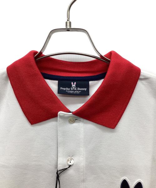 Psycho Bunny（サイコ バニー）Psycho Bunny (サイコ バニー) ゴルフウェア(トップス) レッド×ホワイト サイズ:L 未使用品の古着・服飾アイテム
