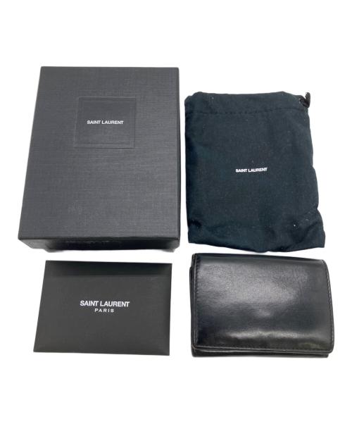 Saint Laurent Paris（サンローランパリ）Saint Laurent Paris (サンローランパリ) 3つ折り財布 ブラックの古着・服飾アイテム