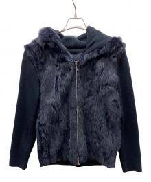 LOVELESS（ラブレス）の古着「ジップパーカー」｜ネイビー