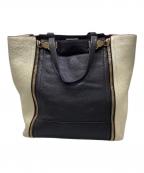 Salvatore Ferragamoサルヴァトーレ フェラガモ）の古着「レザートートバッグ」｜ホワイト×ブラック