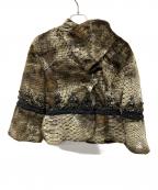 EMPORIO ARMANIエンポリオアルマーニ）の古着「ショートジャケット」｜ブラック×ブラウン