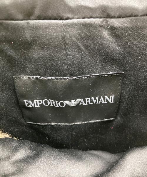 EMPORIO ARMANI（エンポリオアルマーニ）EMPORIO ARMANI (エンポリオアルマーニ) ショートジャケット ブラック×ブラウン サイズ:Lの古着・服飾アイテム