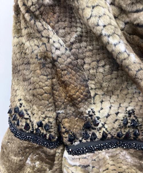 EMPORIO ARMANI（エンポリオアルマーニ）EMPORIO ARMANI (エンポリオアルマーニ) ショートジャケット ブラック×ブラウン サイズ:Lの古着・服飾アイテム