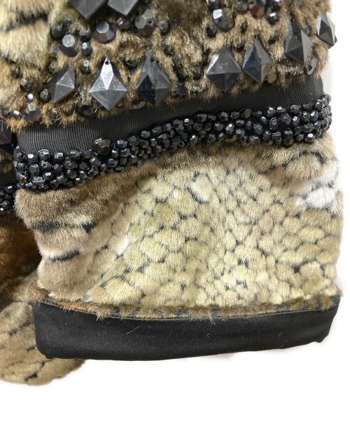 EMPORIO ARMANI（エンポリオアルマーニ）EMPORIO ARMANI (エンポリオアルマーニ) ショートジャケット ブラック×ブラウン サイズ:Lの古着・服飾アイテム