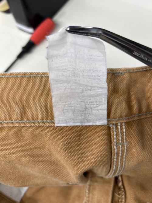 CarHartt（カーハート）CarHartt (カーハート) ダブルニーパンツ ベージュ サイズ:33×30程度の古着・服飾アイテム