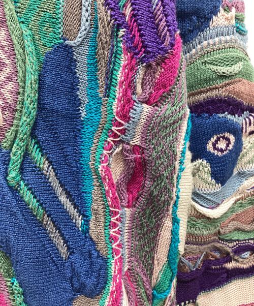 Coogi（クージー）Coogi (クージー) 厚手ニット パープル×レッド サイズ:SSの古着・服飾アイテム