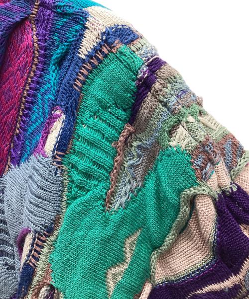 Coogi（クージー）Coogi (クージー) 厚手ニット パープル×レッド サイズ:SSの古着・服飾アイテム
