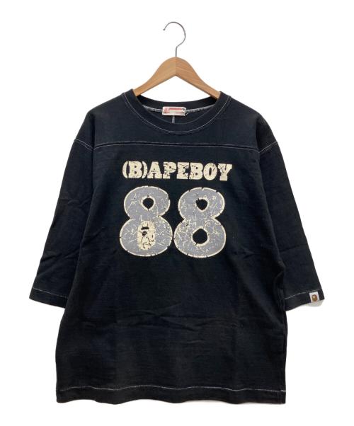 A BATHING APE（ア ベイシング エイプ）A BATHING APE (ア ベイシング エイプ) プリントTシャツ ブラック サイズ:Mの古着・服飾アイテム