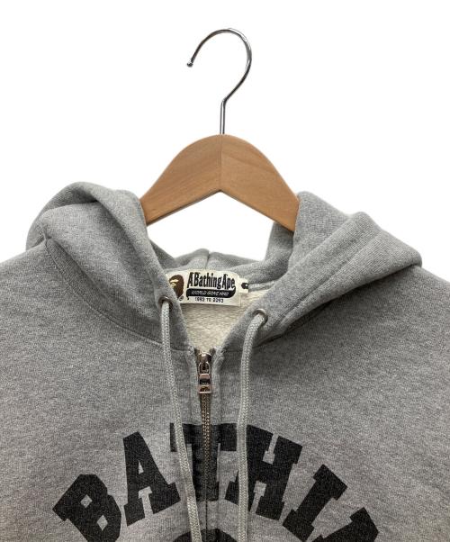 A BATHING APE（ア ベイシング エイプ）A BATHING APE (ア ベイシング エイプ) ジップパーカー グレー サイズ:Lの古着・服飾アイテム