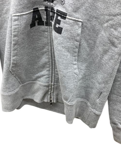 A BATHING APE（ア ベイシング エイプ）A BATHING APE (ア ベイシング エイプ) ジップパーカー グレー サイズ:Lの古着・服飾アイテム