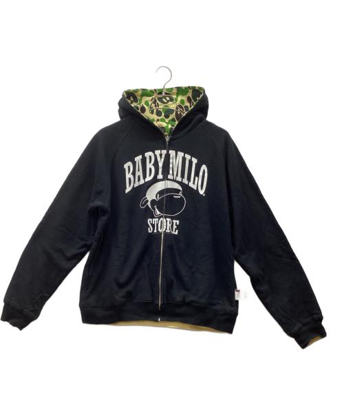 A BATHING APE（ア ベイシング エイプ）A BATHING APE (ア ベイシング エイプ) リバーシブルジップパーカー ブラック サイズ:Mの古着・服飾アイテム