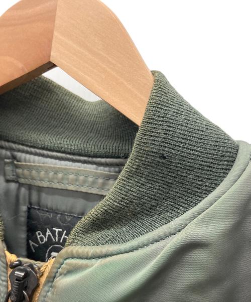 A BATHING APE（ア ベイシング エイプ）A BATHING APE (ア ベイシング エイプ) THE REAL McCOY'S (ザ・リアルマッコイズ) MA-1ジャケット オリーブ サイズ:Mの古着・服飾アイテム