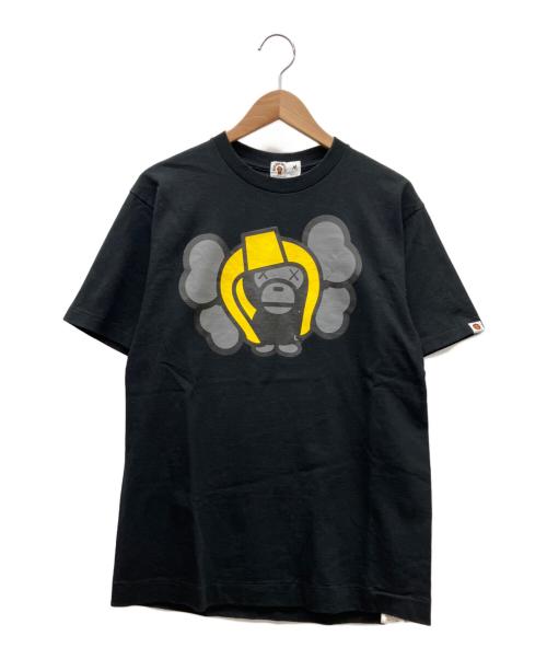 A BATHING APE（ア ベイシング エイプ）A BATHING APE (ア ベイシング エイプ) KAWS (カウズ) 半袖カットソー ブラック サイズ:Mの古着・服飾アイテム