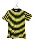 A BATHING APEア ベイシング エイプ）の古着「ボーダーカットソー」｜ブラック×イエロー