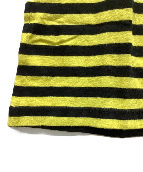 A BATHING APE（ア ベイシング エイプ）A BATHING APE (ア ベイシング エイプ) ボーダーカットソー ブラック×イエロー サイズ:Mの古着・服飾アイテム