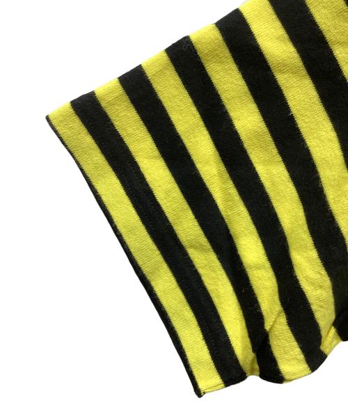 A BATHING APE（ア ベイシング エイプ）A BATHING APE (ア ベイシング エイプ) ボーダーカットソー ブラック×イエロー サイズ:Mの古着・服飾アイテム