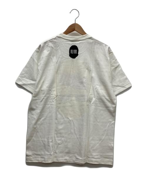 A BATHING APE（ア ベイシング エイプ）A BATHING APE (ア ベイシング エイプ) 半袖カットソー イエロー×ホワイト サイズ:Lの古着・服飾アイテム