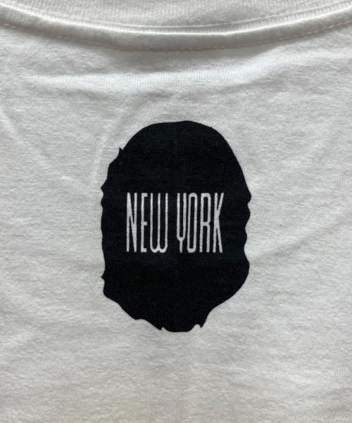 A BATHING APE（ア ベイシング エイプ）A BATHING APE (ア ベイシング エイプ) 半袖カットソー イエロー×ホワイト サイズ:Lの古着・服飾アイテム