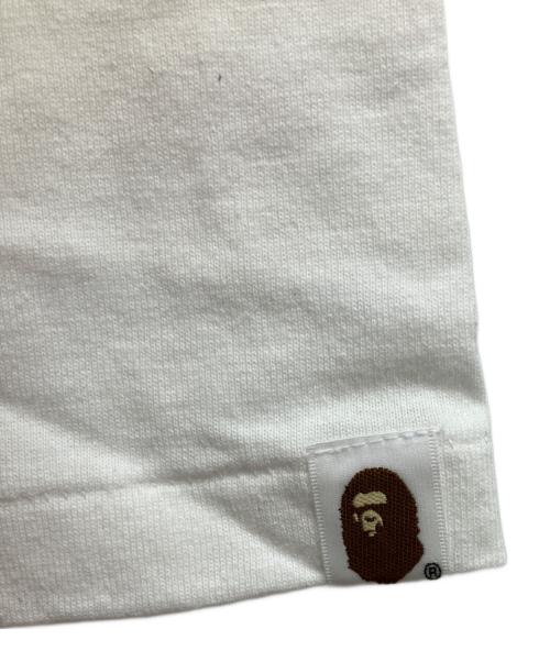 A BATHING APE（ア ベイシング エイプ）A BATHING APE (ア ベイシング エイプ) 半袖カットソー イエロー×ホワイト サイズ:Lの古着・服飾アイテム