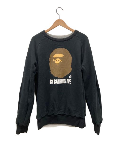 A BATHING APE（ア ベイシング エイプ）A BATHING APE (ア ベイシング エイプ) リバーシブルスウェット グレー サイズ:Mの古着・服飾アイテム