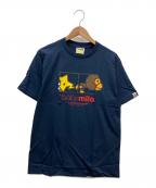 A BATHING APE×BABY MiLOア ベイシング エイプ×ベビーマイロ）の古着「半袖カットソー」｜ネイビー