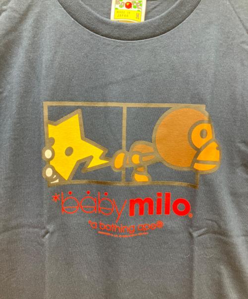 A BATHING APE（ア ベイシング エイプ）A BATHING APE (ア ベイシング エイプ) BABY MiLO (ベビーマイロ) 半袖カットソー ネイビー サイズ:Mの古着・服飾アイテム