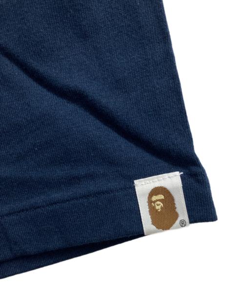A BATHING APE（ア ベイシング エイプ）A BATHING APE (ア ベイシング エイプ) BABY MiLO (ベビーマイロ) 半袖カットソー ネイビー サイズ:Mの古着・服飾アイテム
