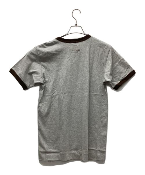 A BATHING APE（ア ベイシング エイプ）A BATHING APE (ア ベイシング エイプ) BABY MiLO (ベビーマイロ) 半袖カットソー グレー×ブラウン サイズ:M 未使用品の古着・服飾アイテム