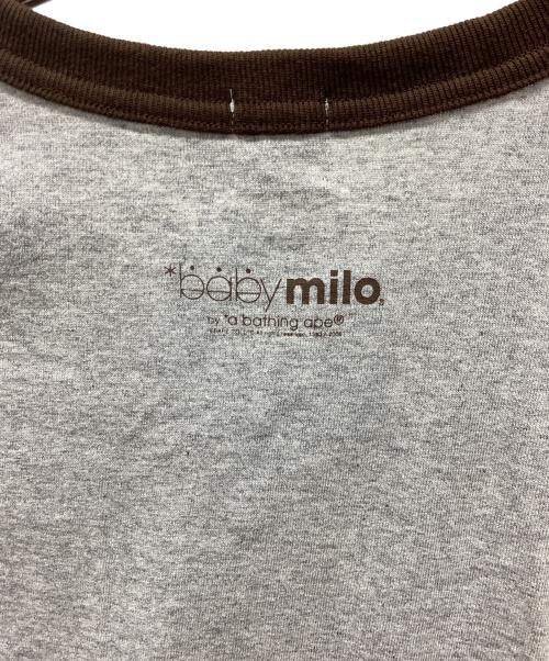 A BATHING APE（ア ベイシング エイプ）A BATHING APE (ア ベイシング エイプ) BABY MiLO (ベビーマイロ) 半袖カットソー グレー×ブラウン サイズ:M 未使用品の古着・服飾アイテム