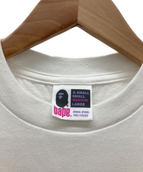 A BATHING APE（ア ベイシング エイプ）A BATHING APE (ア ベイシング エイプ) 半袖カットソー グリーン×ホワイト サイズ:Mの古着・服飾アイテム