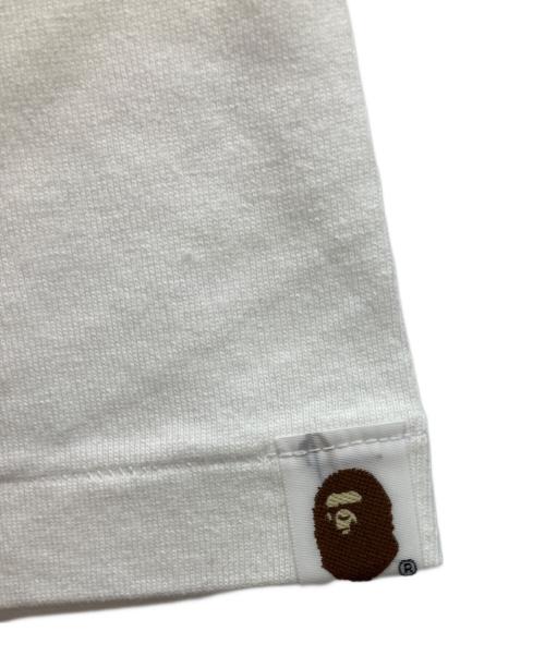 A BATHING APE（ア ベイシング エイプ）A BATHING APE (ア ベイシング エイプ) 半袖カットソー グリーン×ホワイト サイズ:Mの古着・服飾アイテム