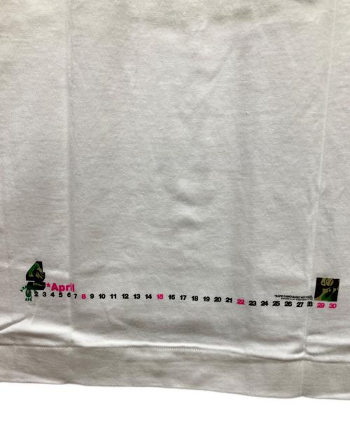 A BATHING APE（ア ベイシング エイプ）A BATHING APE (ア ベイシング エイプ) 半袖カットソー グリーン×ホワイト サイズ:Mの古着・服飾アイテム