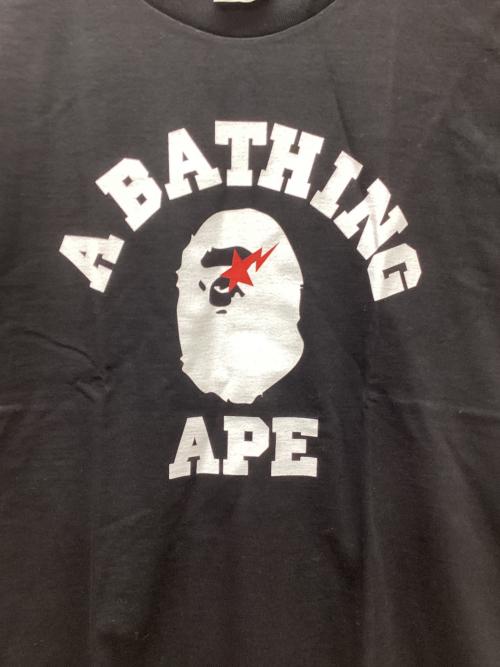 A BATHING APE（ア ベイシング エイプ）A BATHING APE (ア ベイシング エイプ) 半袖カットソー ブラック サイズ:Mの古着・服飾アイテム
