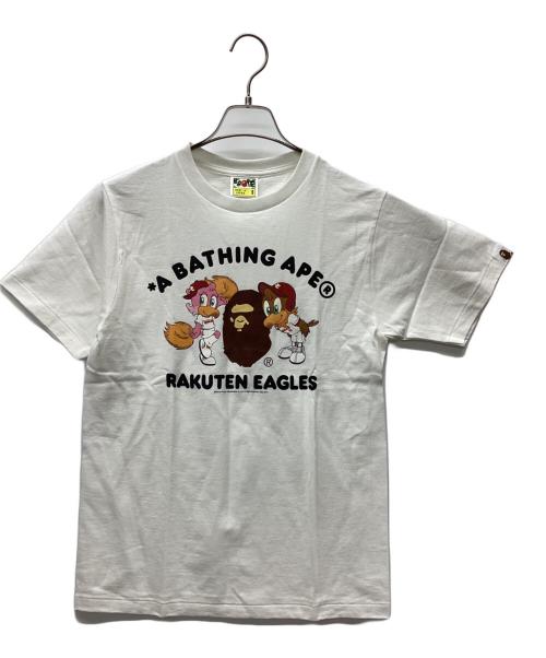 A BATHING APE（ア ベイシング エイプ）A BATHING APE (ア ベイシング エイプ) 東北楽天ゴールデンイーグルス (トウホクラクテンゴールデンイーグルス) 半袖カットソー ピンク×ホワイト サイズ:Sの古着・服飾アイテム