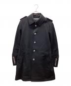 BURBERRY BLACK LABELバーバリーブラックレーベル）の古着「カシミヤ混ベルデッドコート」｜ブラック