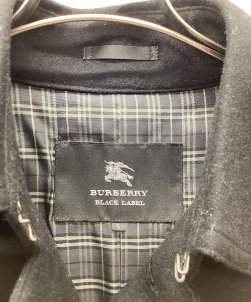 BURBERRY BLACK LABEL（バーバリーブラックレーベル）BURBERRY BLACK LABEL (バーバリーブラックレーベル) カシミヤ混ベルデッドコート ブラック サイズ:Lの古着・服飾アイテム