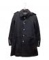 BURBERRY BLACK LABEL（バーバリーブラックレーベル）の古着「カシミヤ混ベルデッドコート」｜ブラック