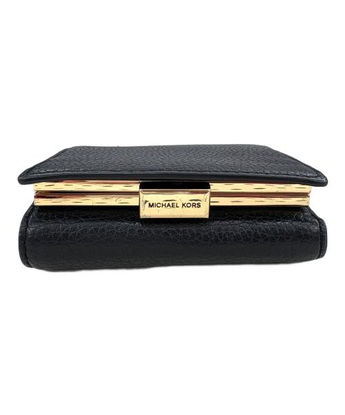 MICHAEL KORS（マイケル・コース）MICHAEL KORS (マイケル・コース) 3つ折り財布 ブラックの古着・服飾アイテム