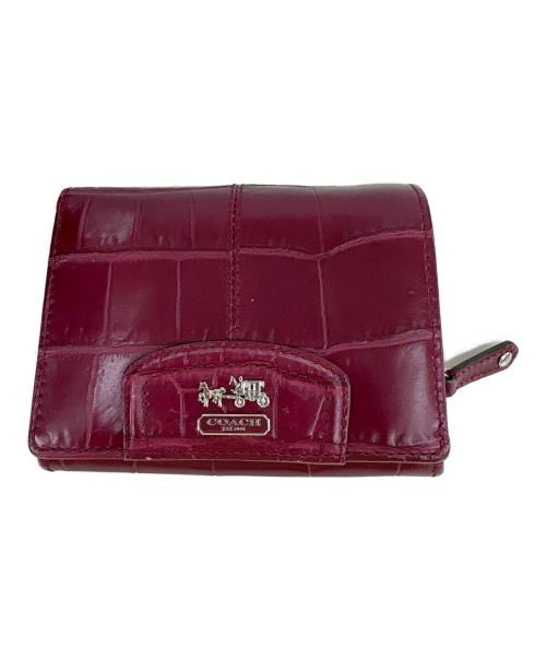 COACH（コーチ）COACH (コーチ) 2つ折り財布 ワインレッドの古着・服飾アイテム