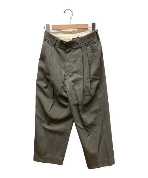 stein（シュタイン）stein (シュタイン) TWO TUCK WIDE TROUSERS グレー サイズ:Sの古着・服飾アイテム